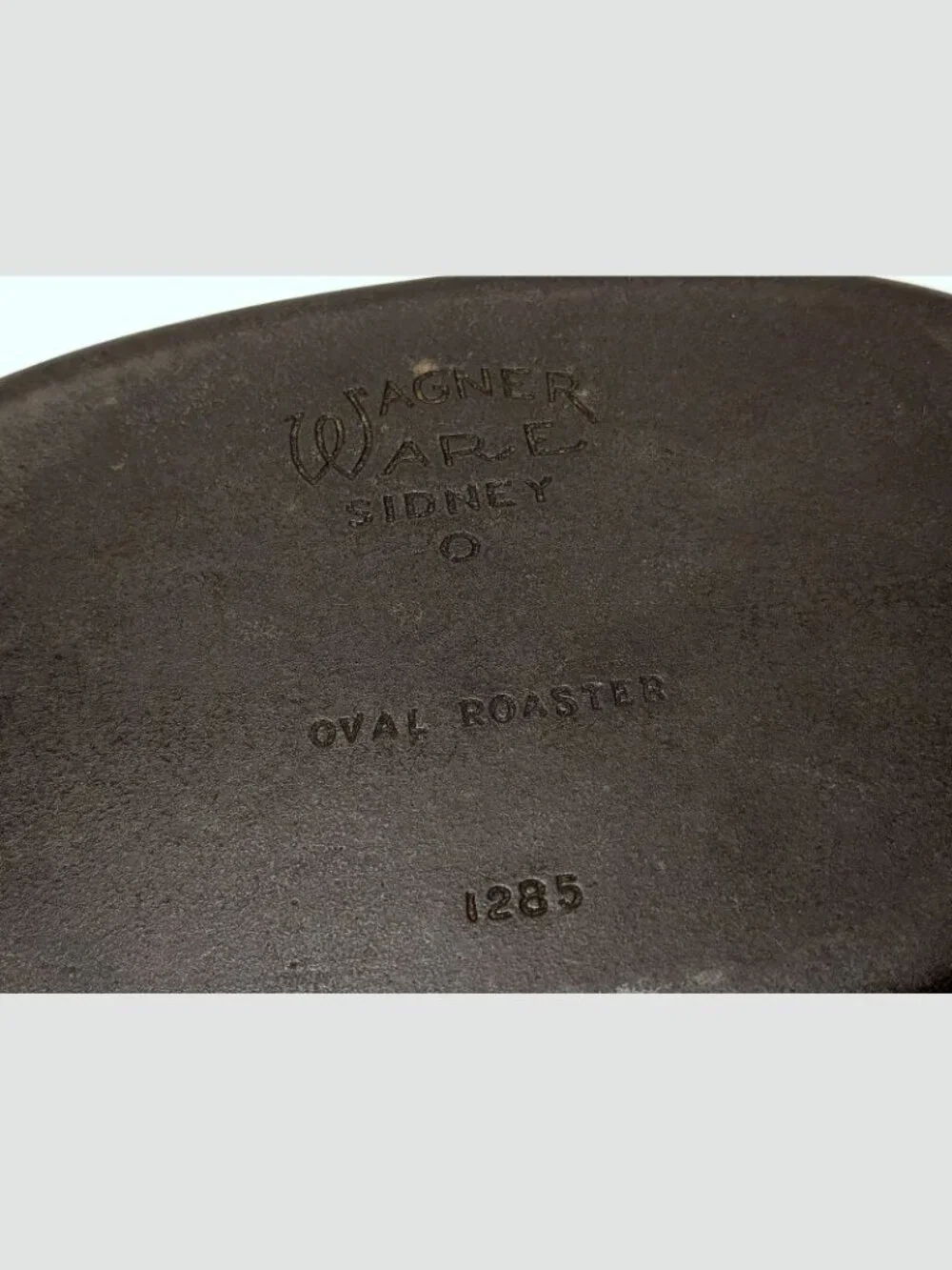 RARE VTG Wagner Ware Sidney O Drip Drop Cast Iron Oval Roaster 1285 w/ Lid